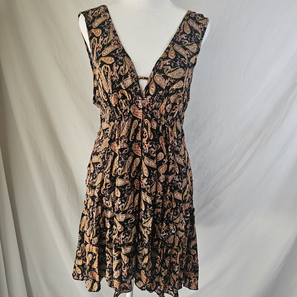 Millibon Dress Paisley Print Sleeveless Dress Soze M